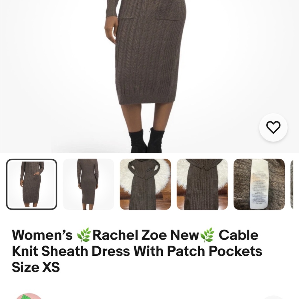 Rachel Zoe Ivory Knit‎ Long Sleeve Dress - Picture 9 of 9